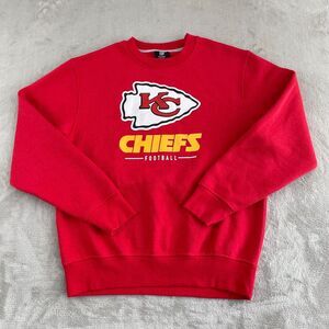 NFL Team Apparel Kansas City Chiefs‎ Sweatshirt Youth Boys Large 14-16 Red Crew